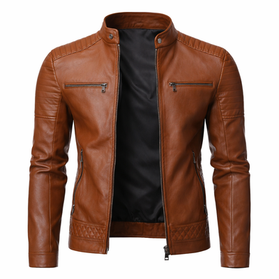 Chaqueta de Piel Ajustada para Hombre - Rider
