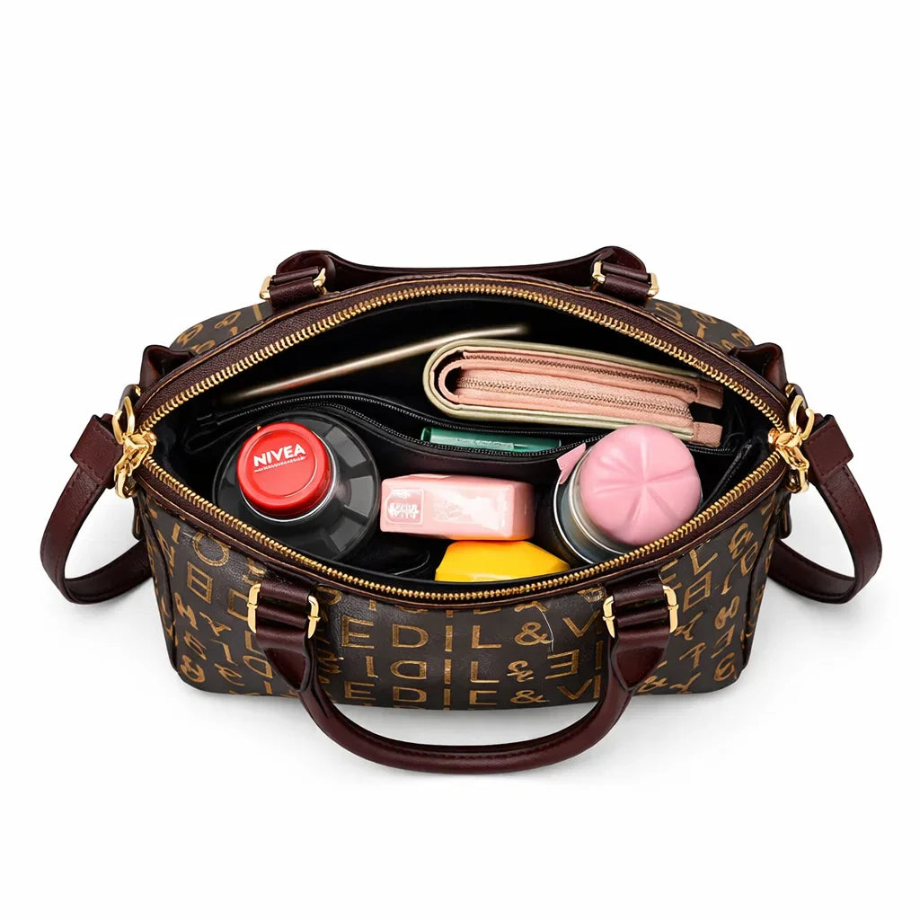 Bolso de Asa Superior de Piel para Mujer - Luxury Scale (2 en 1)