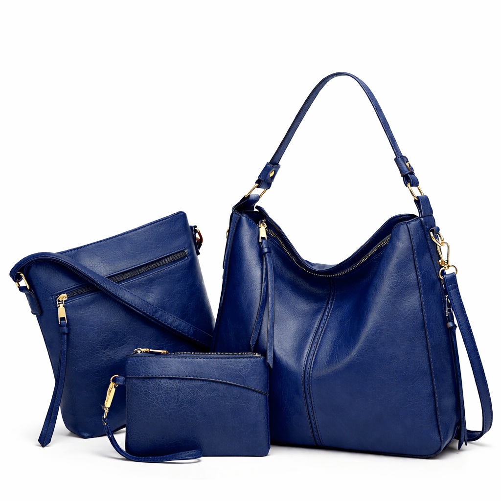 Bolso Hobo de Piel para Mujer - Twins (3 en 1)