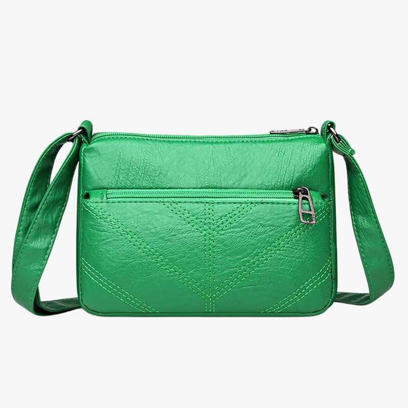 Bolsa de Couro Legítimo Feminina Transversal - Estilo Chic + Smartwatch (brinde grátis)