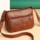 Bolsa de Couro Legítimo Feminina Transversal - Estilo Chic + Smartwatch (brinde grátis)
