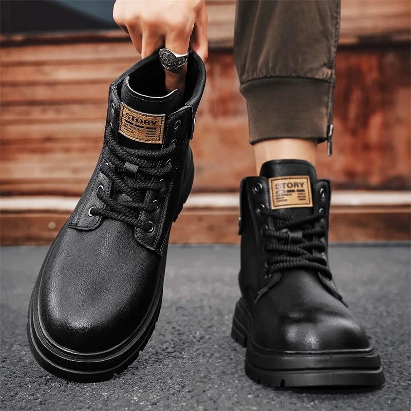 Bota Masculina de Inverno em Couro Legítimo - Woody