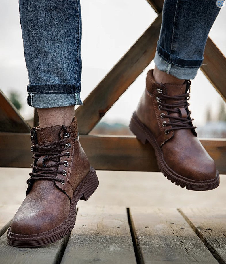 Bota Masculina de Inverno em Couro Legítimo - Smash