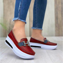 Mocassim Feminino de Couro Legítimo com Salto - ComfortBeauty