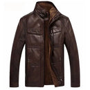 Jaqueta Masculina de Inverno em Couro Legítimo - Coldest