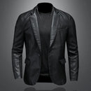 Jaqueta Masculina de Inverno em Couro Legítimo - Raven