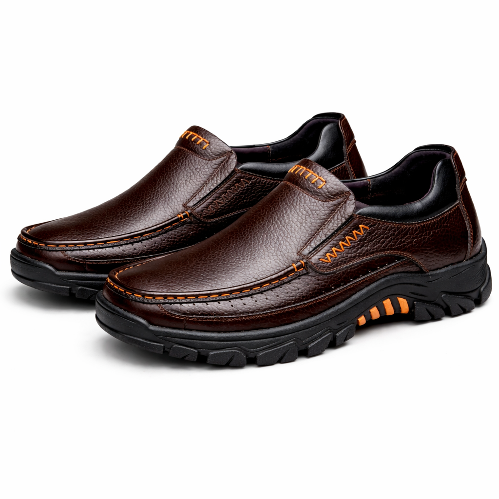 Mocasines de Piel con Plataforma para Hombre - Active Comfort