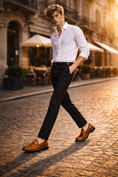 Mocasines de Piel con Plataforma para Hombre - Legatto Style