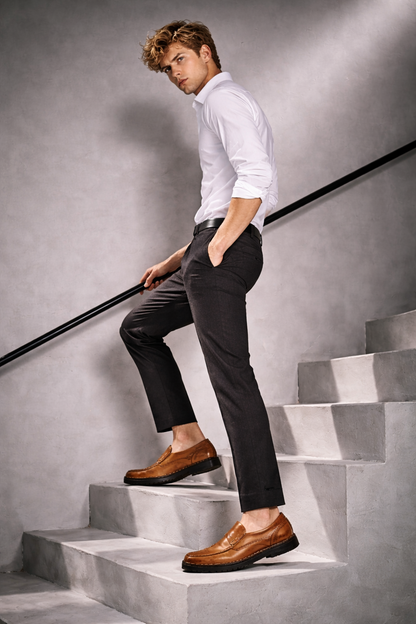 Mocasines de Piel con Plataforma para Hombre - Legatto Style