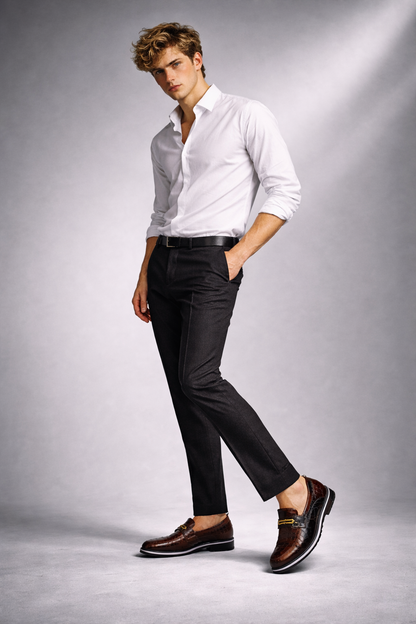 Mocasines de Piel con Plataforma para Hombre - Mr Fashion