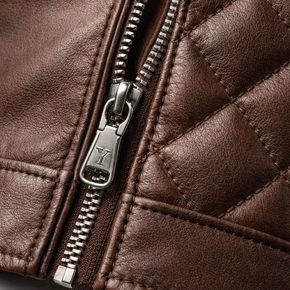 Chaqueta de Piel Bomber para Hombre con Capucha Desmontable – Elegancia en Piel