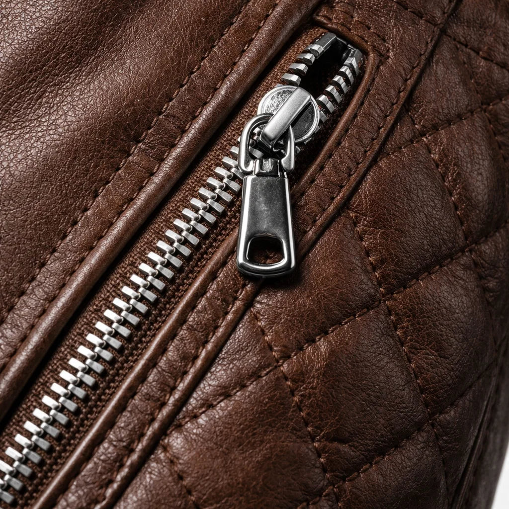Chaqueta de Piel Bomber para Hombre con Capucha Desmontable – Elegancia en Piel