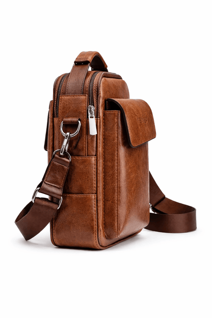 Bolso Satchel de Piel para Hombre - Leepus 3 en 1