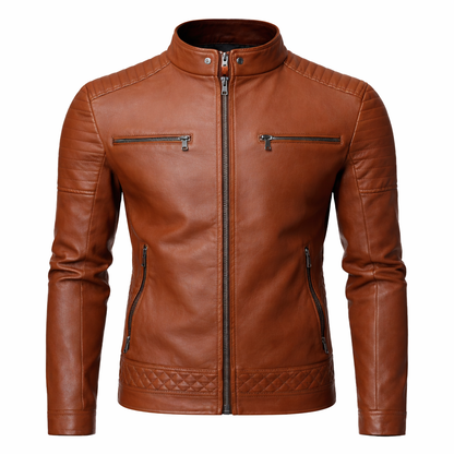Chaqueta de Piel Ajustada para Hombre - Rider