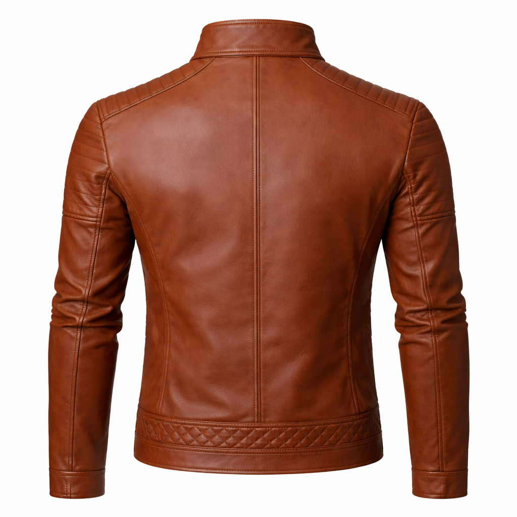 Chaqueta de Piel Ajustada para Hombre - Rider