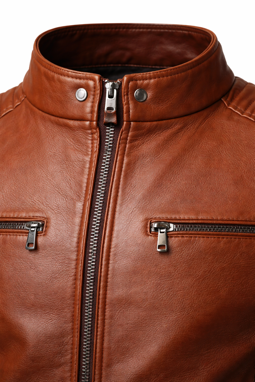 Chaqueta de Piel Ajustada para Hombre - Rider