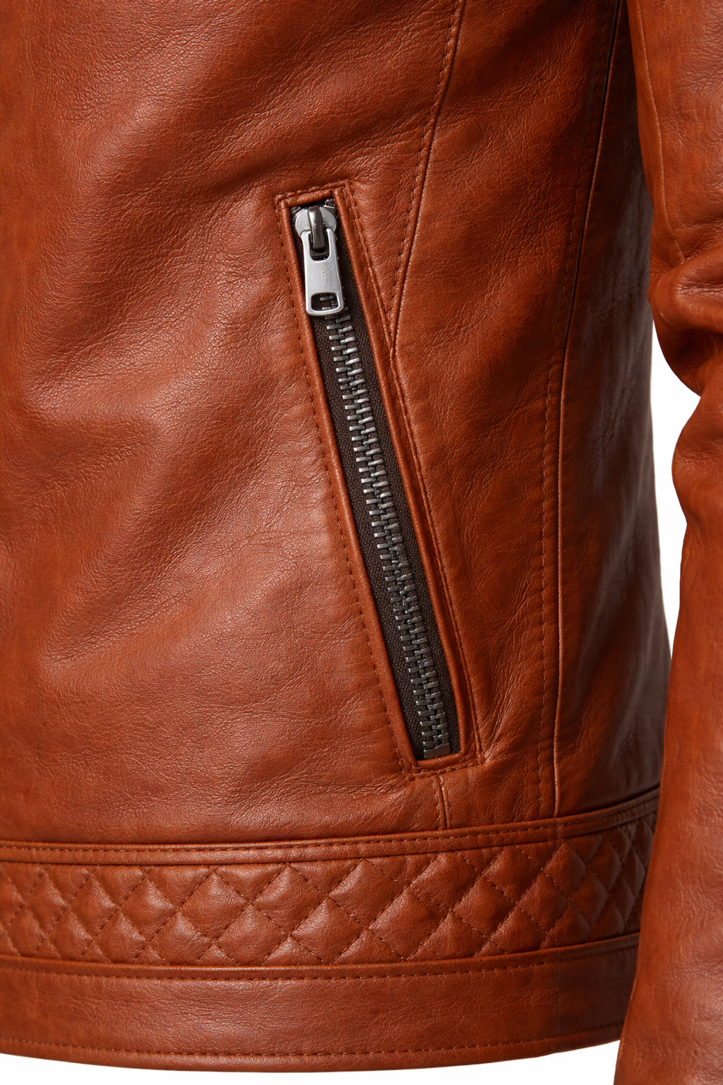 Chaqueta de Piel Ajustada para Hombre - Rider