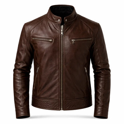 Chaqueta de Piel Ajustada para Hombre - Toppest