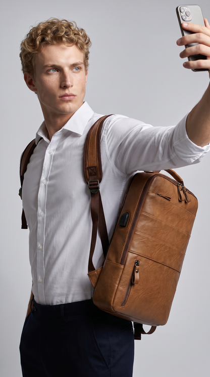 Mochila de Piel para Hombre - Kaster