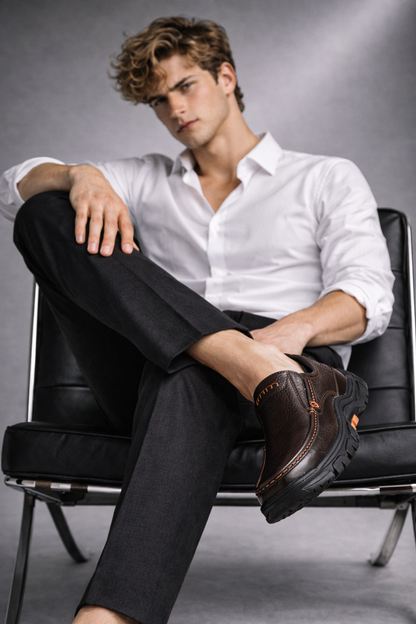 Mocasines de Piel con Plataforma para Hombre - Active Comfort