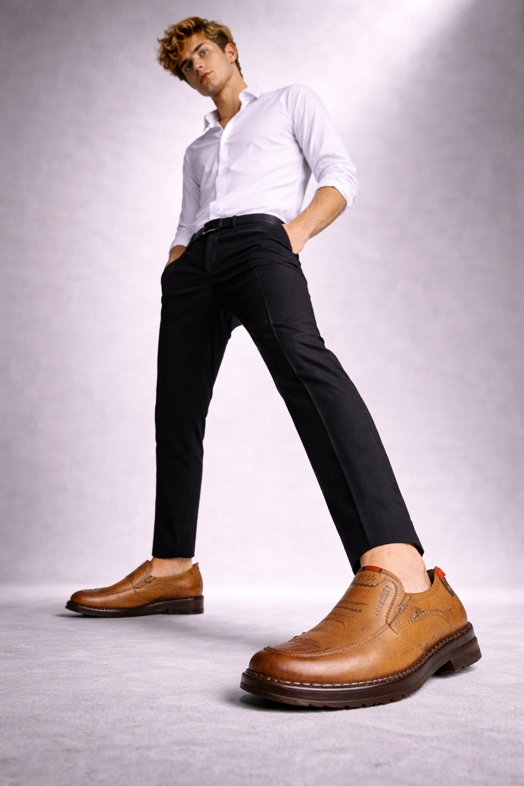 Mocasines de Piel con Plataforma para Hombre - Kingsley