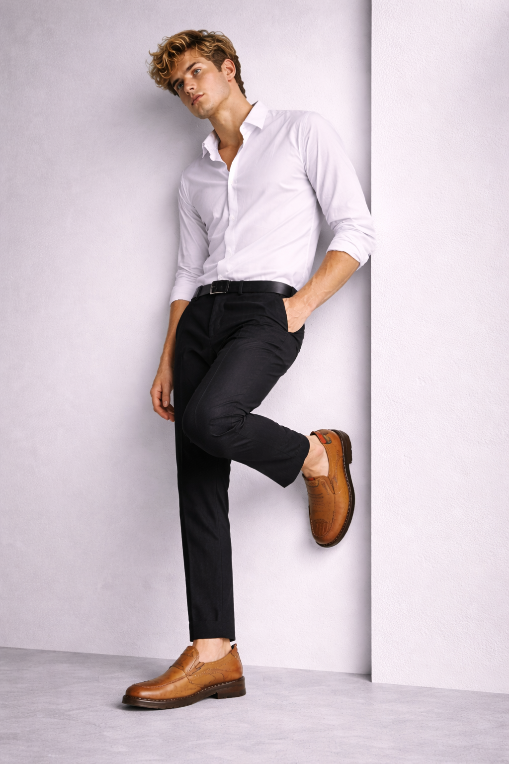 Mocasines de Piel con Plataforma para Hombre - Kingsley