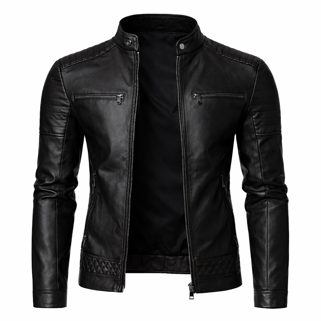 Chaqueta de Piel Ajustada para Hombre - Rider