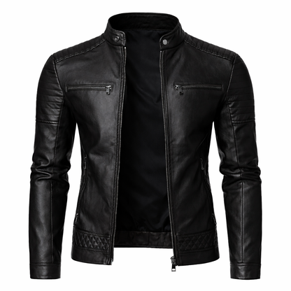 Chaqueta de Piel Ajustada para Hombre - Rider