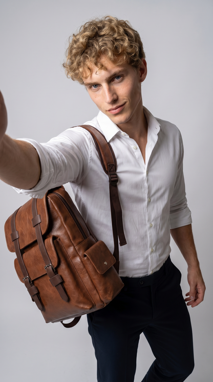 Mochila de Piel para Hombre - Cluster