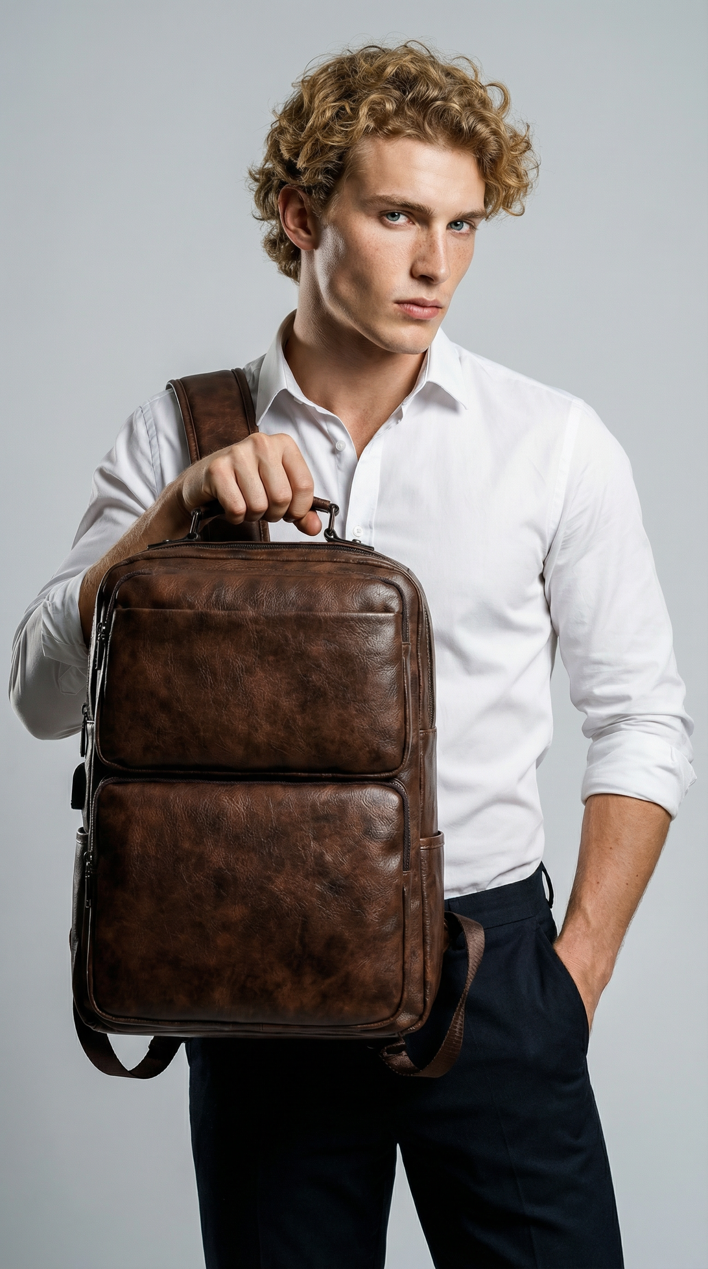 Mochila de Piel para Hombre - Job Style