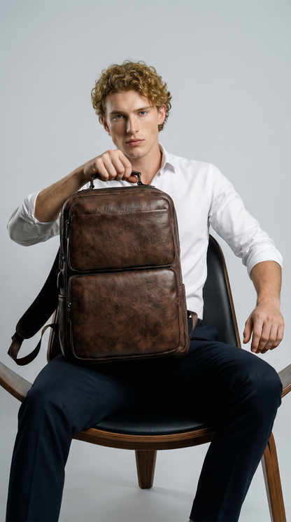 Mochila de Piel para Hombre - Job Style