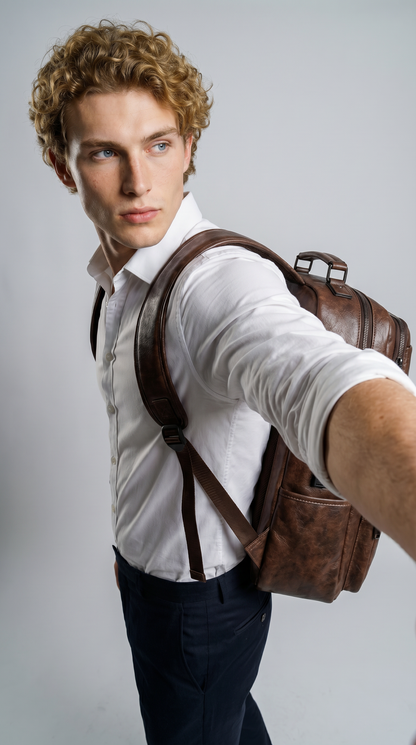Mochila de Piel para Hombre - Job Style