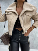 Jaqueta Feminina de Inverno em Couro Legítimo - Estela