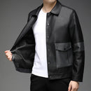 Jaqueta Masculina de Inverno em Couro Legítimo - Snowstorm