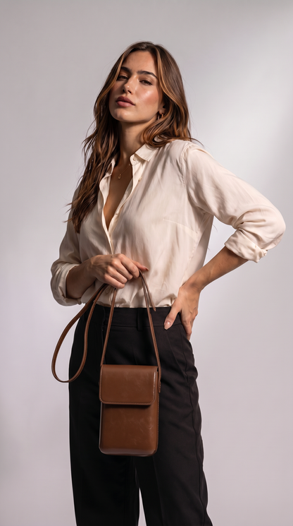 Bolso Bandolera de Piel para Mujer - Bella