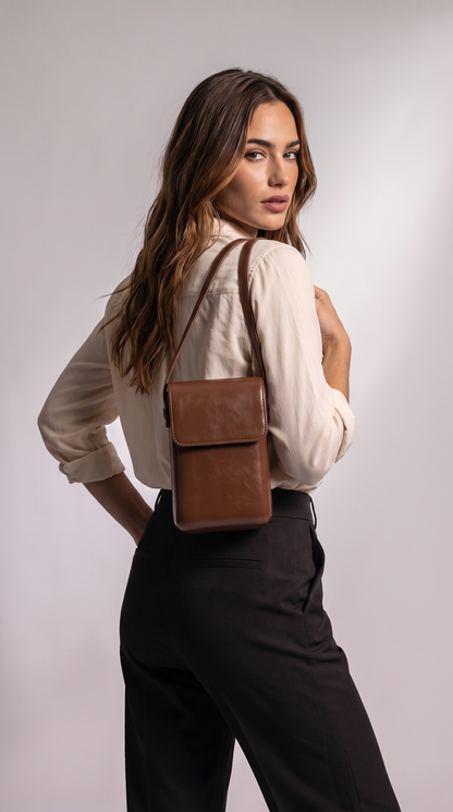 Bolso Bandolera de Piel para Mujer - Bella