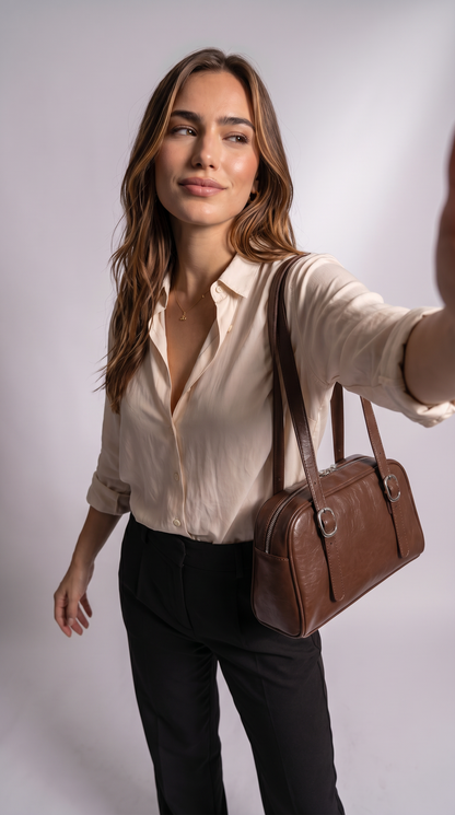 Bolso Bandolera de Piel para Mujer - Malena