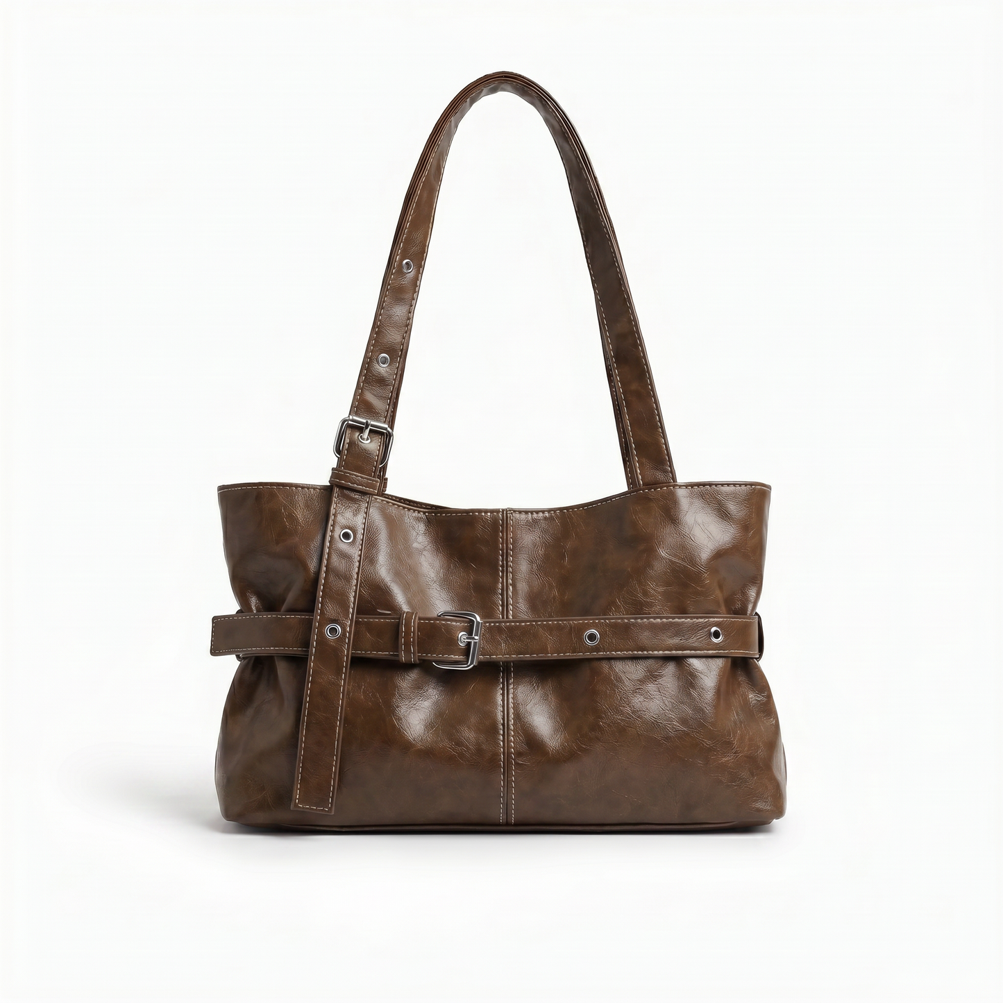 Bolso de Hombro de Piel para Mujer - Omega