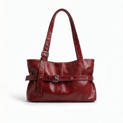 Bolso de Hombro de Piel para Mujer - Omega