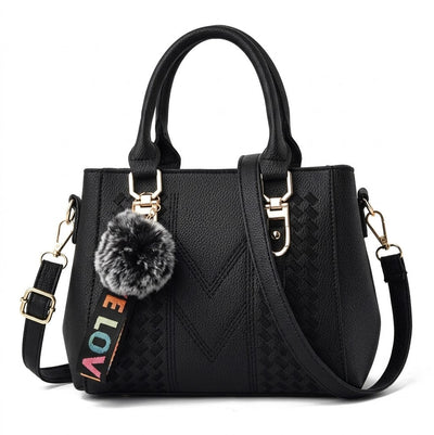 Bolso de Asa Superior de Piel para Mujer - Cherry