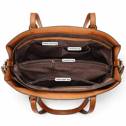Bolso Mensajero de Piel para Mujer - Elegant Woman (2 en 1)