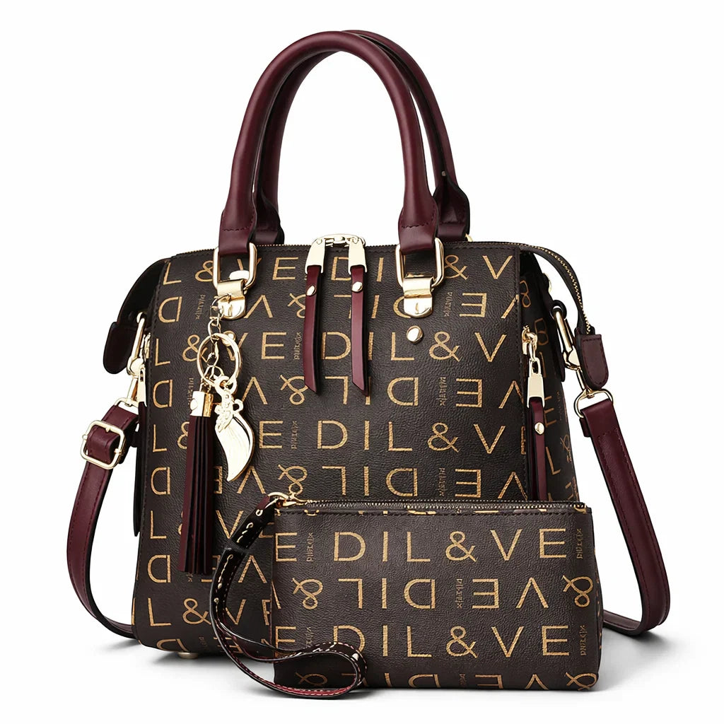 Bolso de Asa Superior de Piel para Mujer - Luxury Scale (2 en 1)