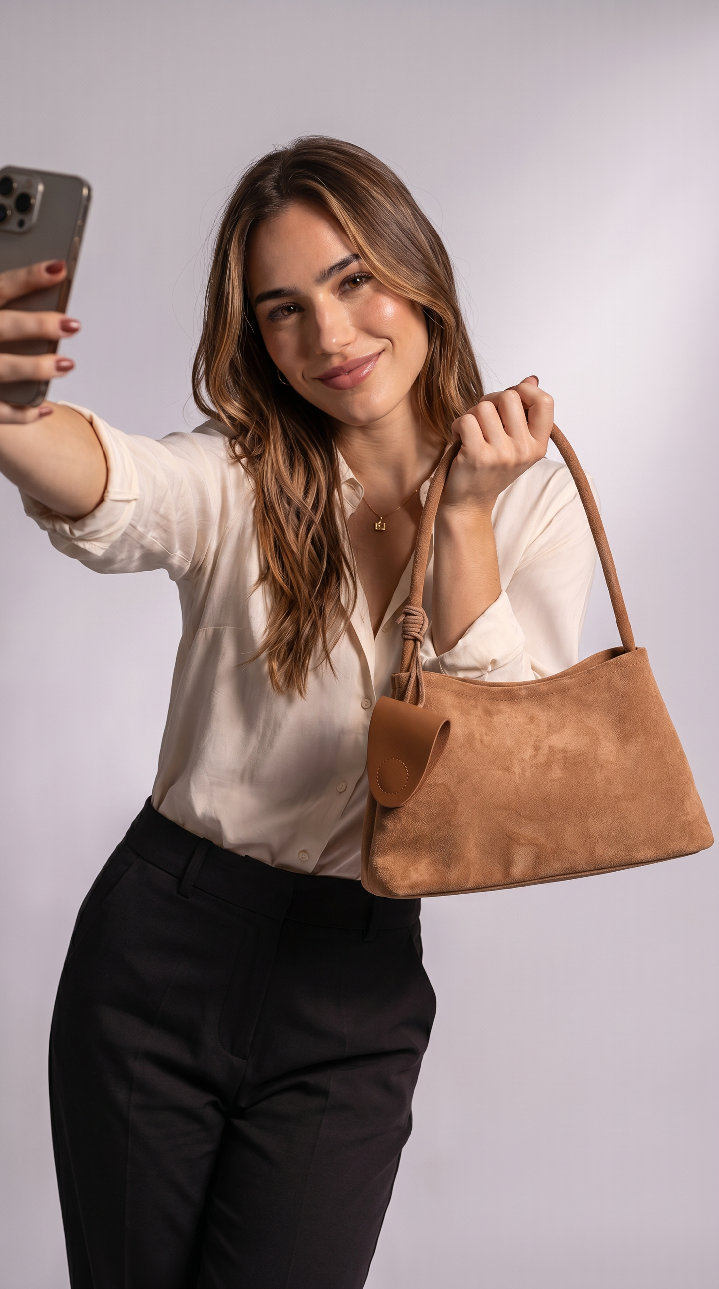 Bolso de Hombro de Piel para Mujer - Nature