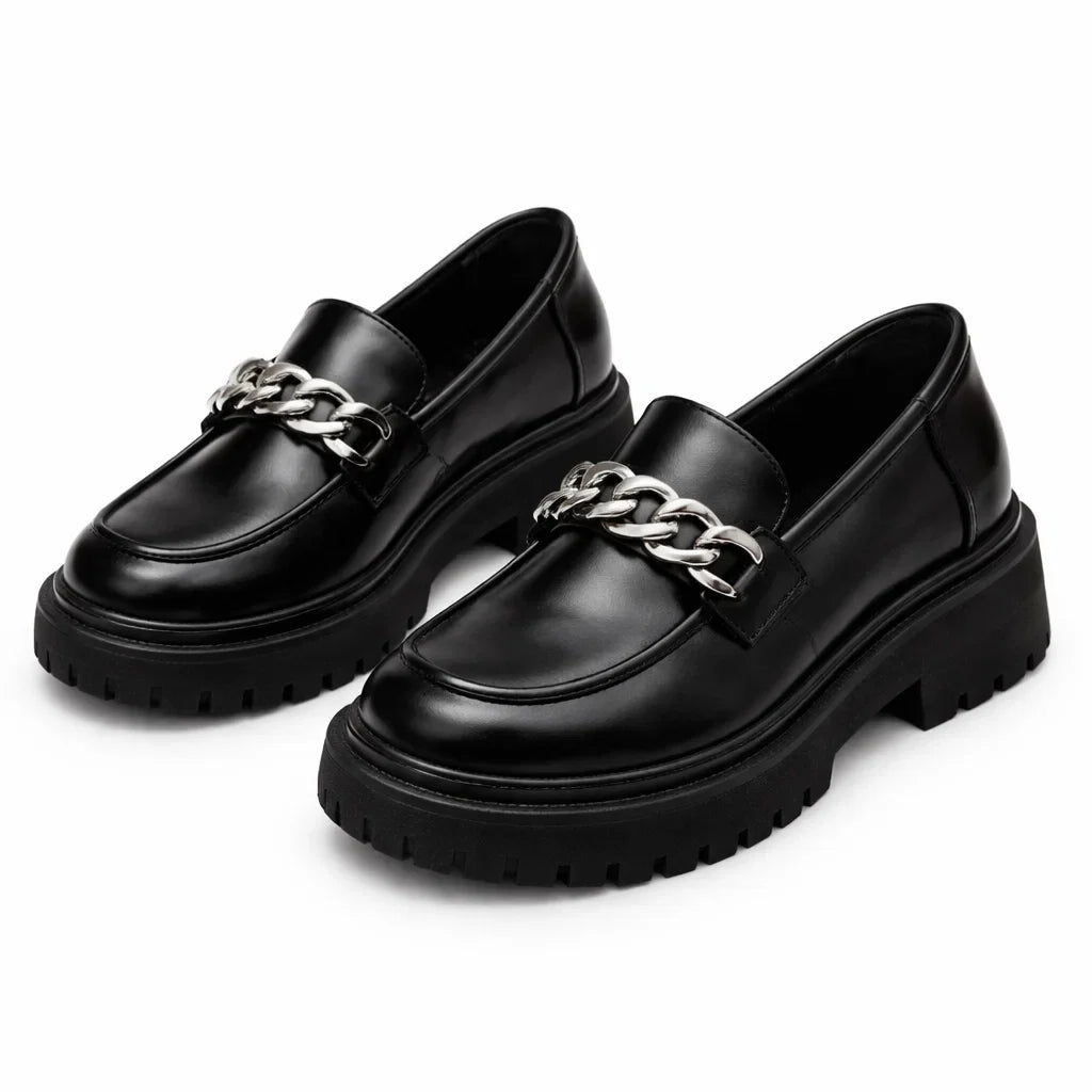 Mocasines de Piel con Plataforma para Mujer - D'Grife