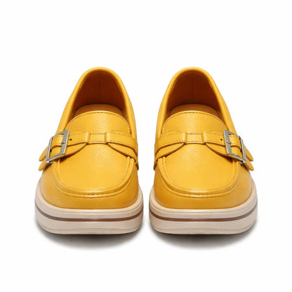 Mocasines de Piel con Plataforma para Mujer - Day Flex