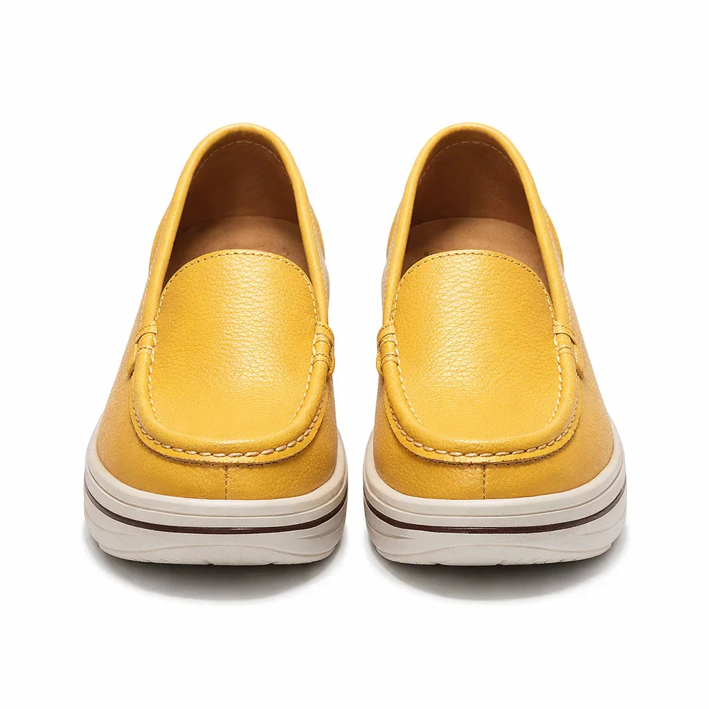 Mocasines de Piel con Plataforma para Mujer - Maria