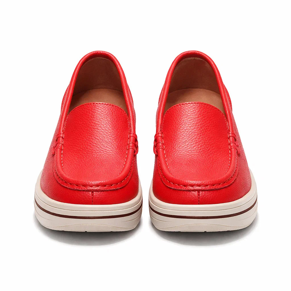 Mocasines de Piel con Plataforma para Mujer - Maria