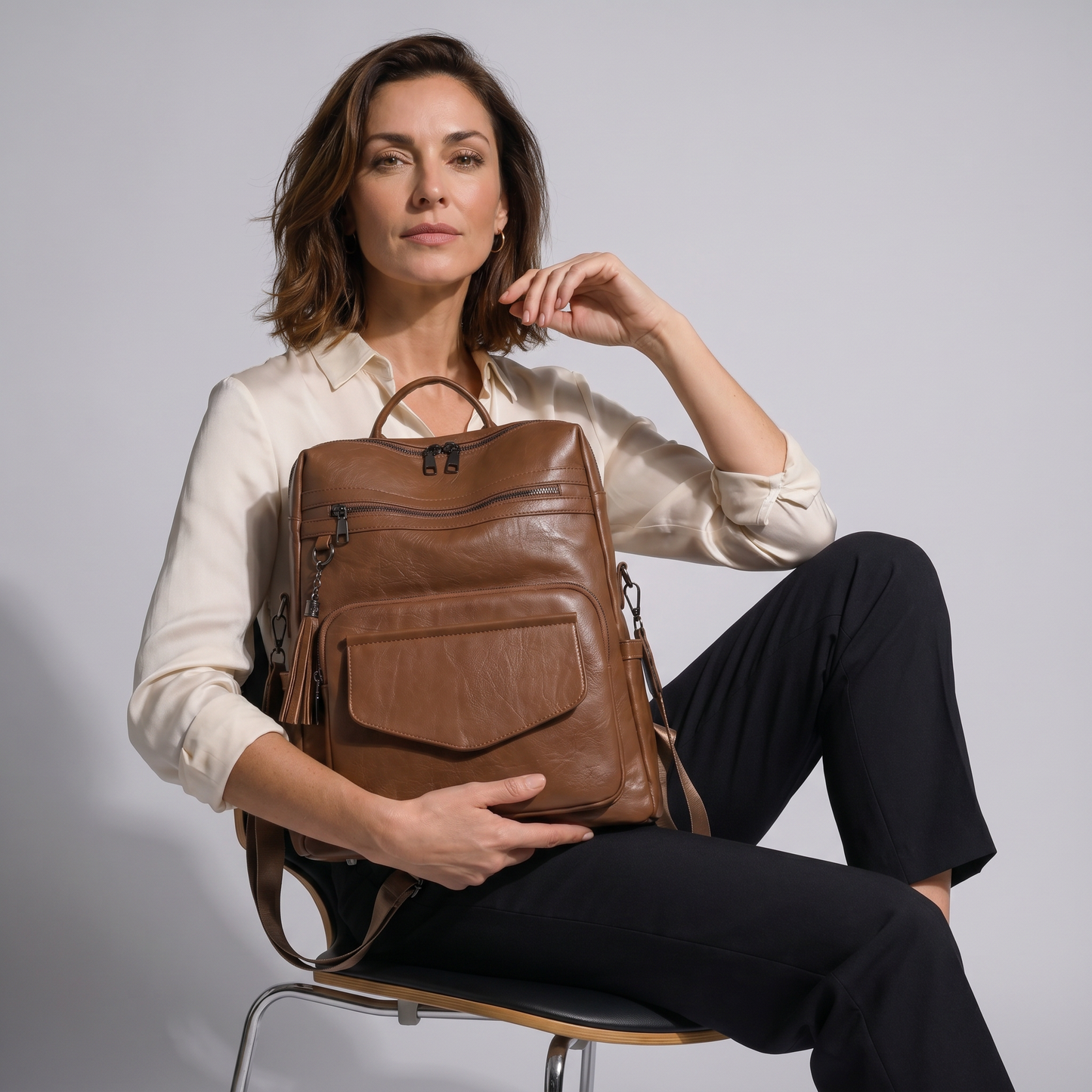 Mochila de Piel para Mujer - Poly