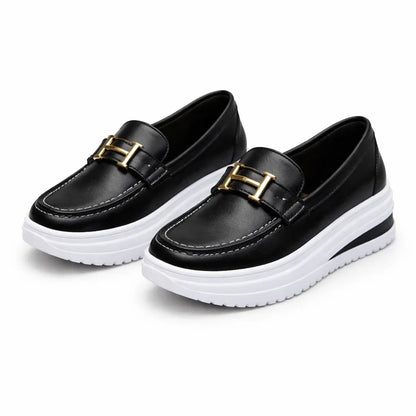 Mocasines de Piel con Plataforma para Mujer - Comfortsole
