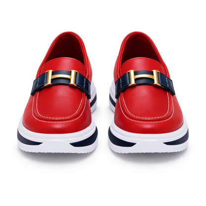 Mocasines de Piel con Plataforma para Mujer - Comfortsole